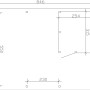 Grundrisszeichnung des Skan Holz Carport Emsland 613x846 cm mit Abstellraum, Maße in cm.