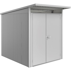 Biohort Metall-Gerätehaus AvantGarde Gr. A2 silber-metallic Doppeltür schmal