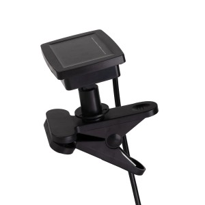 Schwarze Näve LED Solar Pendelleuchte Grid mit Klemme und Solarpanel, Ø 20 cm.