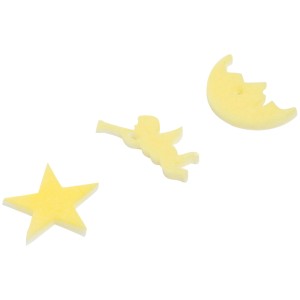 LUX Schlafzimmer Stempelset, 3-teilig: Halbmond, Stern und Engel für kreative Wandgestaltung.