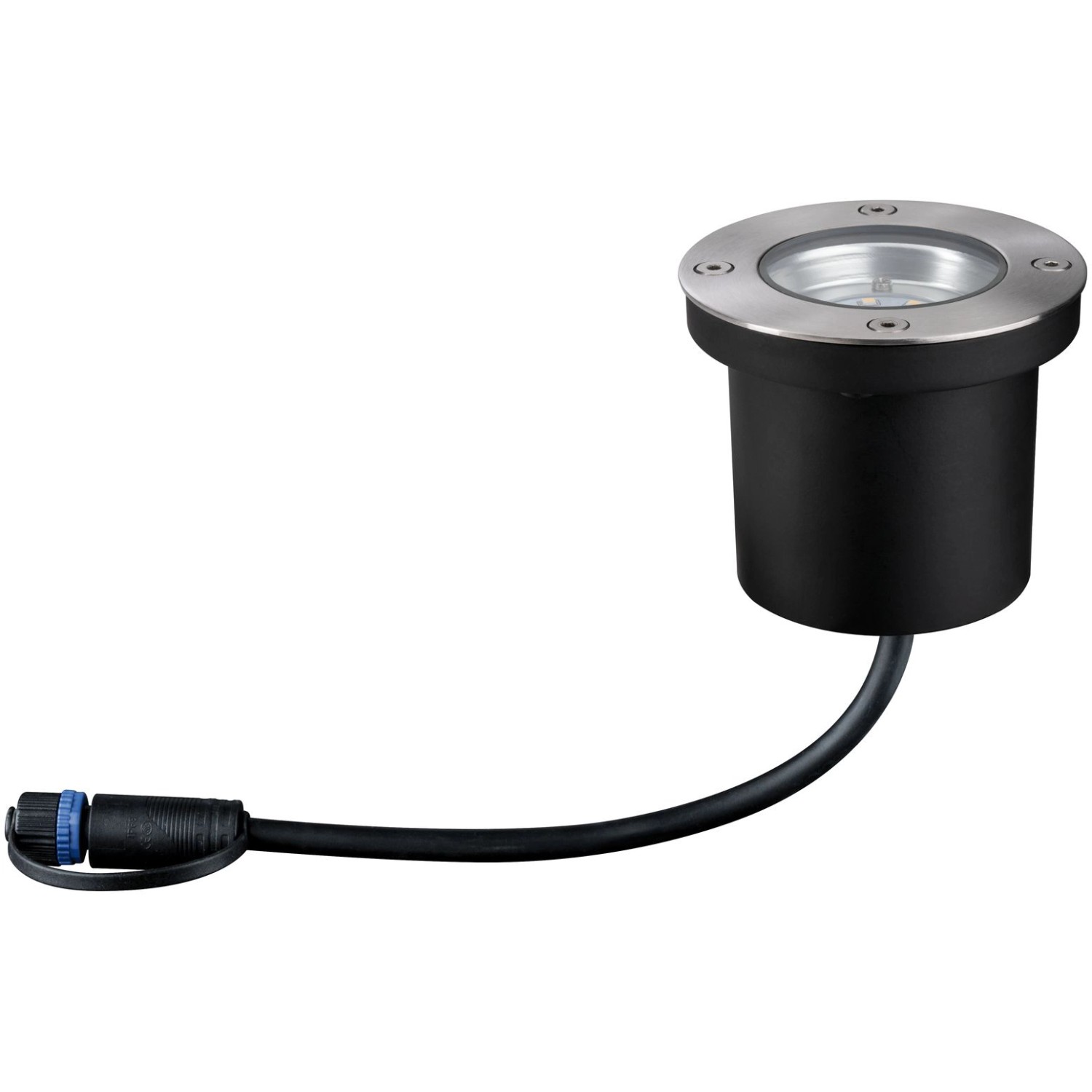 Paulmann Plug & Shine LED-Bodeneinbaustrahler, rund, IP65, warmweiß für Außenbeleuchtung.