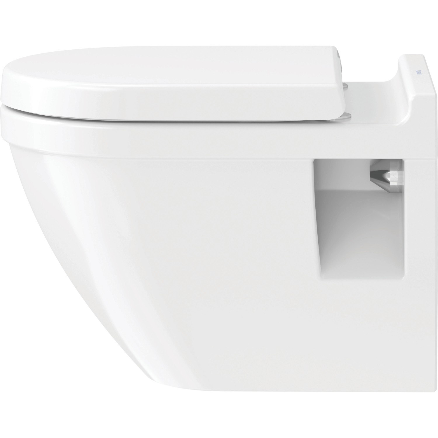 Duravit Wand-WC Set Starck 3, weiß, mit WC-Sitz und Absenkautomatik.