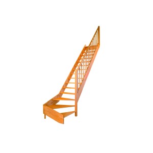 Dolle Wangentreppe Paris, 1/4 gewendelt, Buche, ohne Setzstufen. Natürliche Optik für Ihr Zuhause.