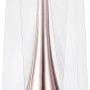 Rosa Baumspitze (30 cm) aus Kunststoff mit glänzender Oberfläche in transparenter Verpackung.