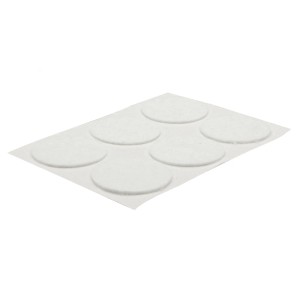 Wagner Softfilz-Pads-Set EH0025 Ø 25 mm x 1 mm Weiß 24-tlg.