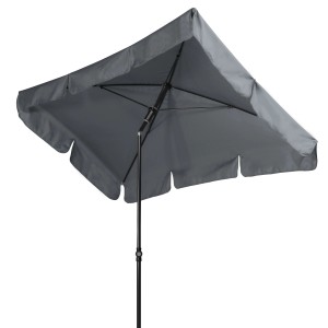 Doppler Balkonschirm Waterproof, 118x218 cm, anthrazit, mit Knickfunktion.