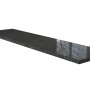 Anthrazitgraue Fensterbank, 40 cm, mit Wasserrille für Innen und Außen.