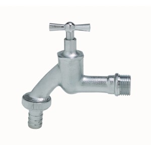 Matt verchromter Wasserhahn 26,4 mm (R 3/4) AG für Anschlüsse & Kupplungen.
