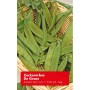 Frische, grüne Zuckererbsen 'De Grace' im Korb, erntebereit. Ideal für den Gemüsegarten.