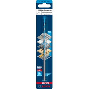 Bosch Expert Multi Construction Bohrer CYL-9, 4 mm, Universalbohrer für verschiedene Materialien.