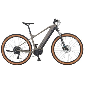 Prophete E-Bike MTB Dice 3.0, 29 Zoll, grau-schwarz matt. Hardtail mit Mittelmotor und integriertem Akku.