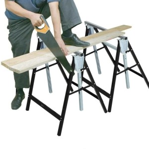 DURHAND Sägebock Höhenverstellbar Faltbar 68 x 56 x 80-130 cm