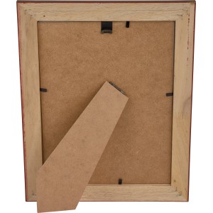 Rückansicht Holzbilderrahmen Barock Gold 18x24 cm mit Aufsteller.