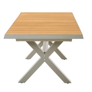 Siena Garden Gartentisch ausziehbar Holz Seidengrau 90 cm x 160 cm