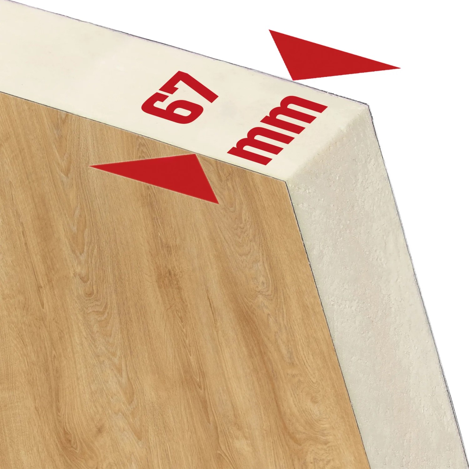 Detailaufnahme Splendoor Wohnungseingangstür BARI ACOUSTIC, Bautiefe 67mm.