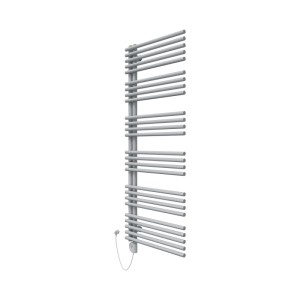 Weißer Schöner Wohnen Design-Heizkörper Celia 151x60 cm mit Heizstab links. Ideal für Handtücher im Bad.