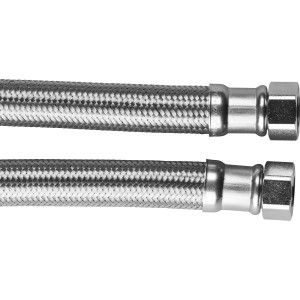 LUX Panzerschlauch DN25, 100 cm aus Edelstahl, flexibel und robust.