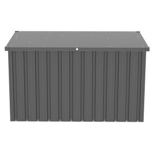 Tepro Universalbox Store Medium, anthrazitfarbene Metallbox für Garten und Terrasse.