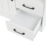 okwish Eckschrank mit Schränken Schubladen Ablagen Wohnzimmer 104x35x155cm Weiß_9