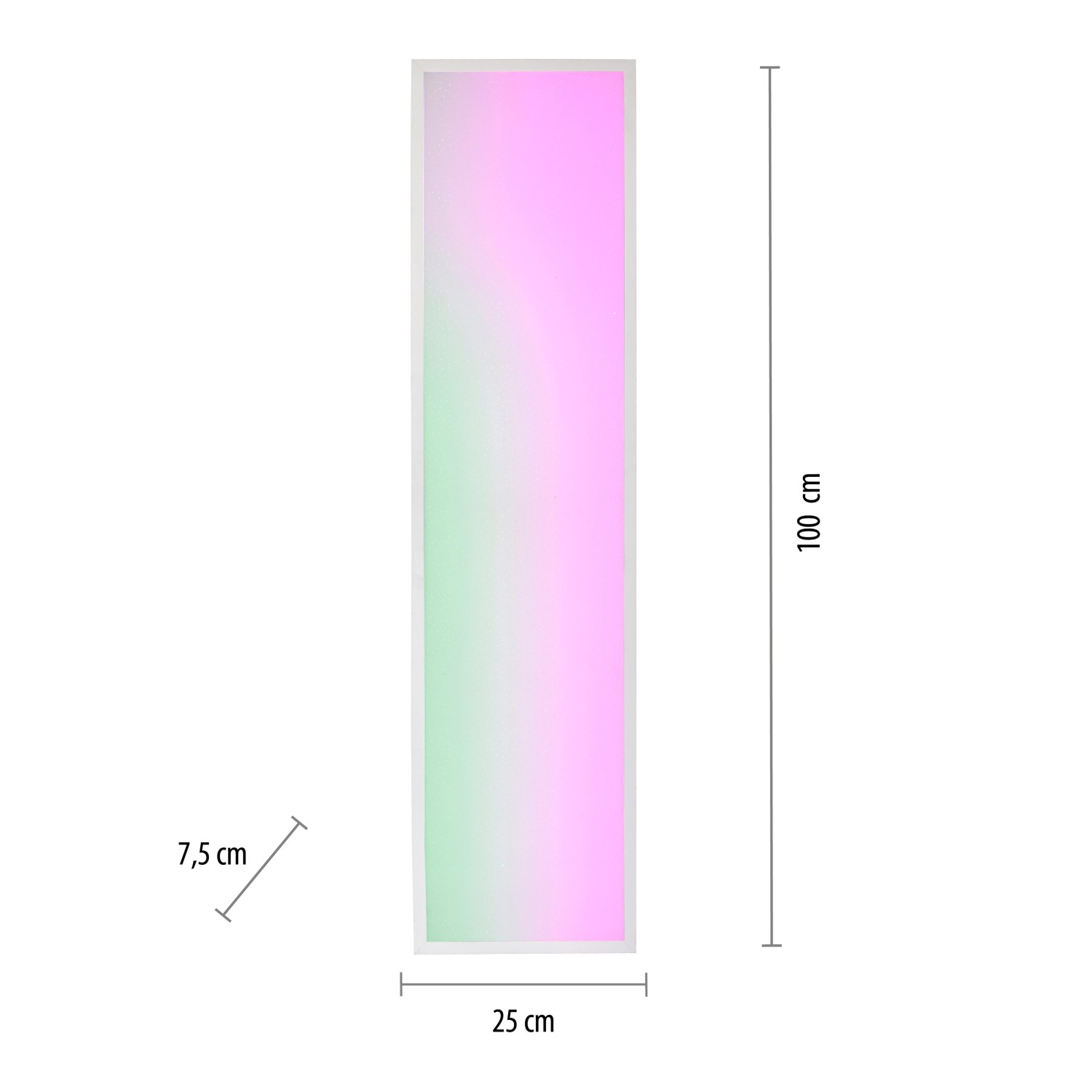 Digitales LED Panel Mario, 100x25cm, mit Farbwechsel und Fernbedienung. Moderne Deckenlampe für Wohnräume.