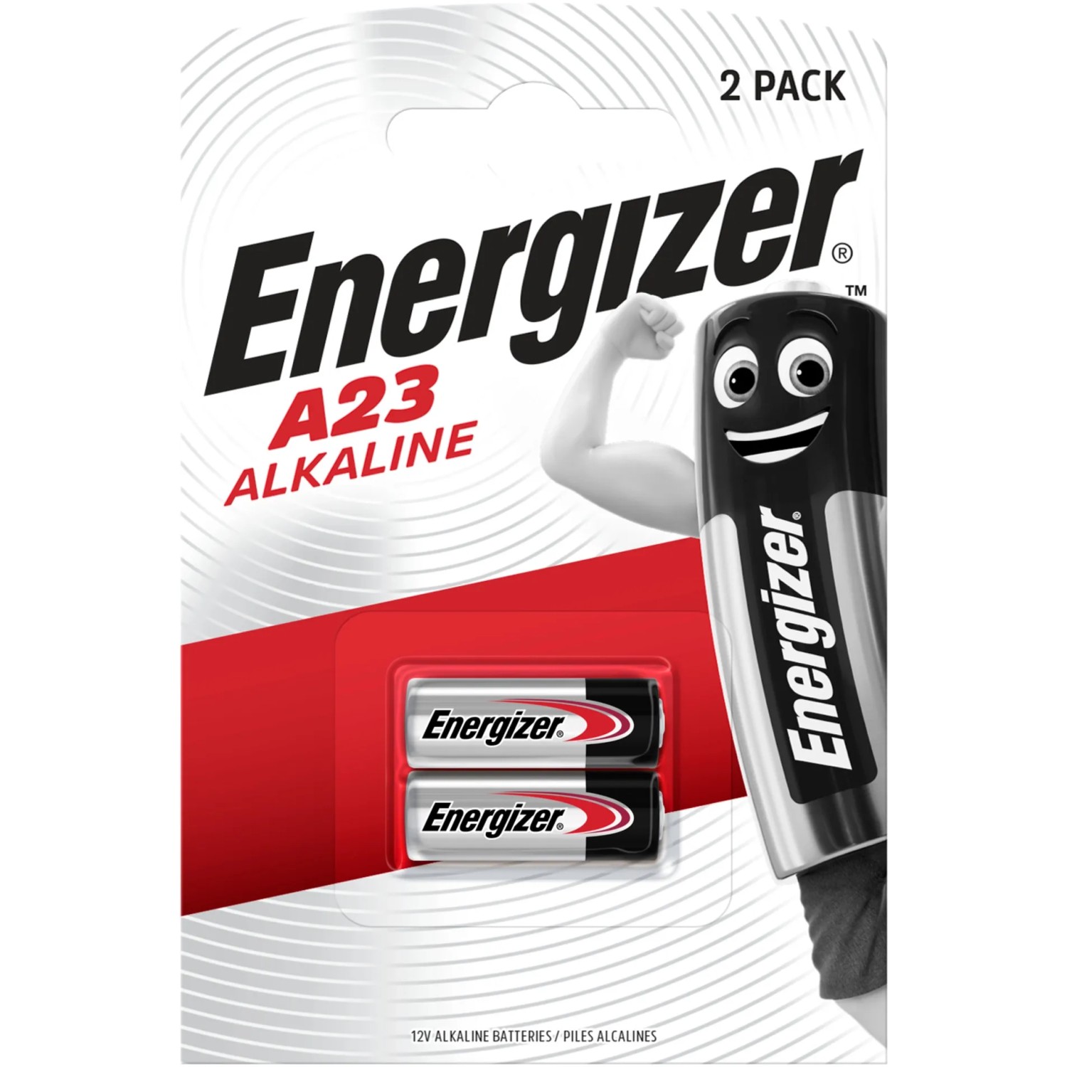 Energizer A23 Alkaline Spezialzellen, 12V, 2er-Pack. Batterien für elektronische Geräte.