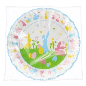 Pappteller Hasen-Motiv Ø 23 cm