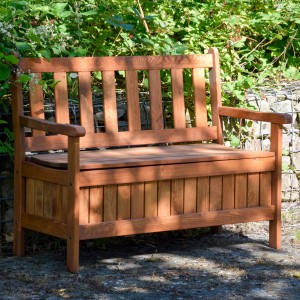 Dobar Gartenbank 2-Sitzer Kiefernholz geölt Braun 89 x 115 x 58 cm FSC®