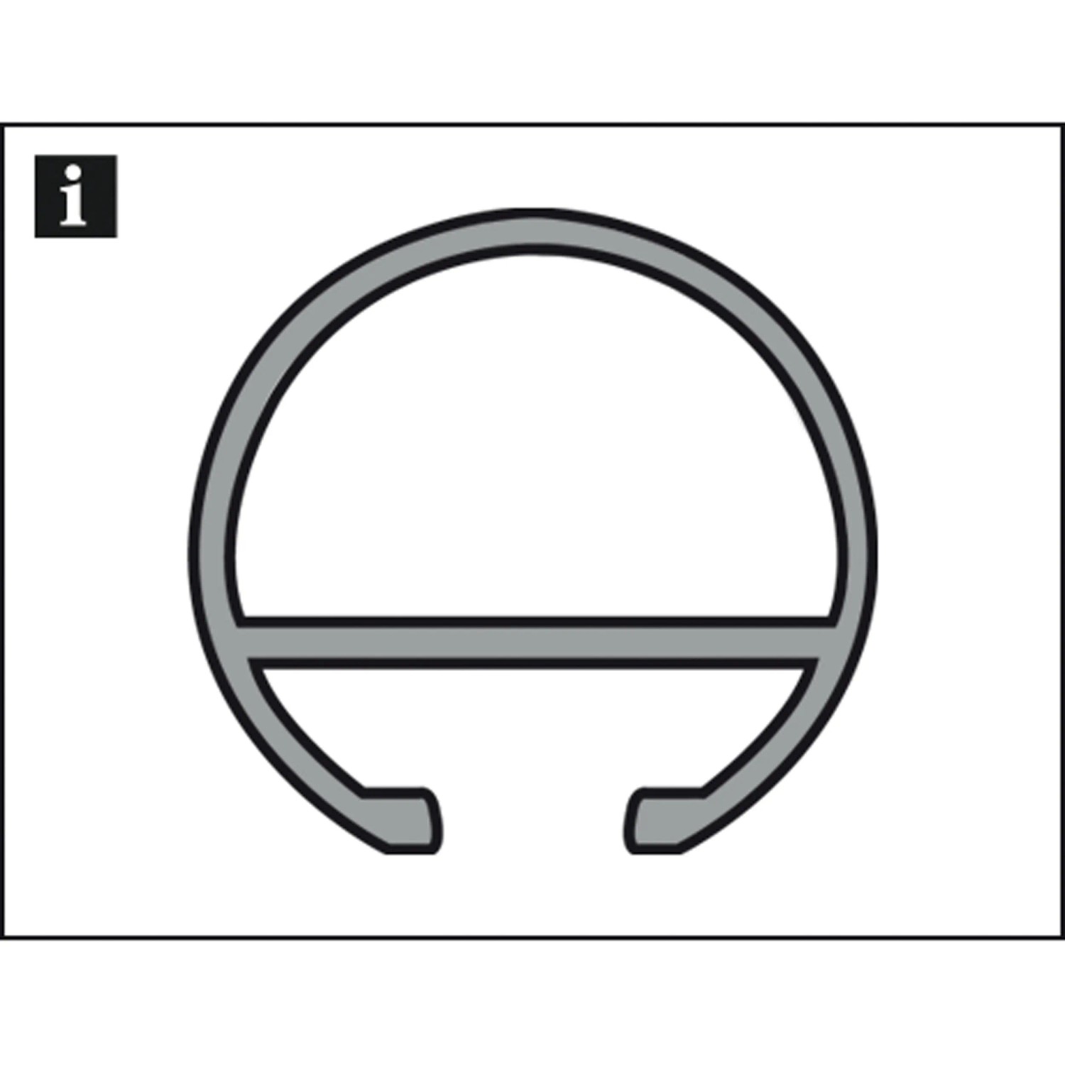 Detailansicht der Gardinia Chicago Gardinenstange mit Innenlauf, Ø 20 mm, schwarz-matt.