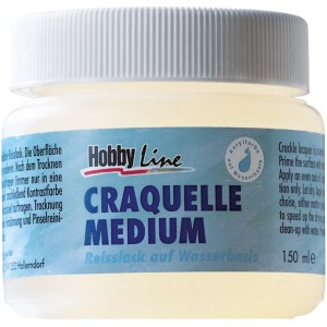 Kreul Craquelle Medium, 150ml Reißlack für Bastelfarben und Vintage-Effekte.
