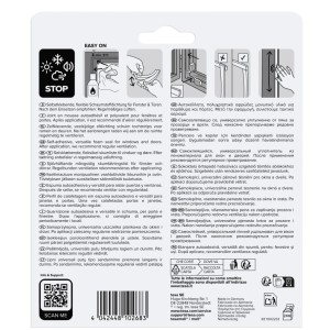 Tesamoll Schaumstoff Dichtung, weiß, 6m, für Fenster und Türen, zur Abdichtung von Spalten 1-5mm.