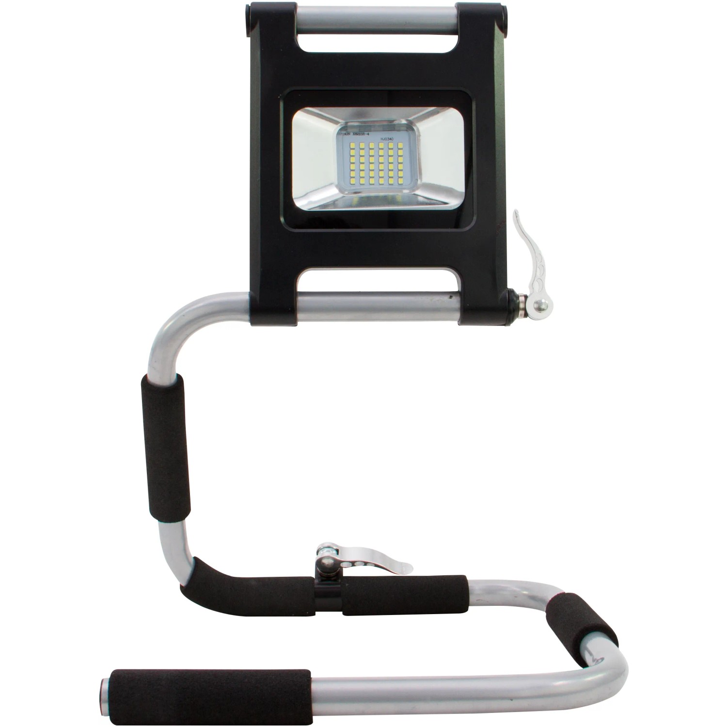 REV Ritter Akku-LED-Arbeitsleuchte Flex, 18W, Schwarz-Silber, mit flexiblem Ständer.