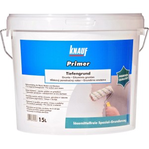 Knauf Tiefengrund 15 l, Grundierung für saugende Untergründe, Innen- & Außenbereich.