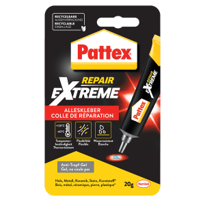 Pattex Repair Extreme Alleskleber, 20g Tube, transparent. Starker Kleber für Reparaturen im Innen- und Außenbereich.