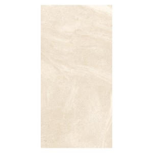 Beige Feinsteinzeug Terrassenplatte Forma, 60x120 cm, für den Außenbereich.