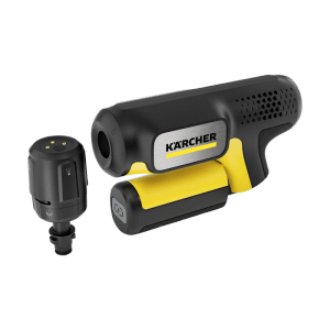 Kompakter Kärcher OC Handheld Compact Mitteldruckreiniger, schwarz-gelb, mit separater Düse. Mobiler Reiniger.