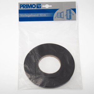 Schwarzes Vorlegeband 9x2 mm, 10 m Rolle, für Tür- und Fensterdichtungen.