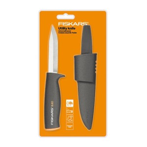 Fiskars Universalmesser K40 mit Köcher, Gartenhelfer für Haus, Garten und Outdoor.