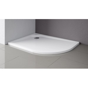 Schulte Duschwannen-Set Viertelkreis asymmetrisch links 90 cm x 80 cm