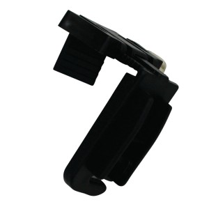 Schwarzer Gardinia Falzklemmträger Concept aus Kunststoff für Plissees.