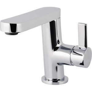 Aquasu Waschtischarmatur Luana, Chrom, mit Keramikkartusche und Pop-Up Ventil.