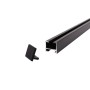 Deco-Raum Gardinenschiene nach Maß 1-Lauf Square Schwarz 110cm_8