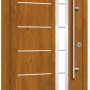 Splendoor Sicherheits-Haustür Berlin Prime RC2 Gold.Oak mit Edelstahlgriff und Glaseinsatz.
