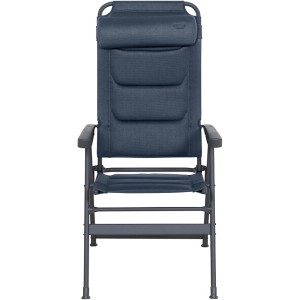 Siena Garden Campingsessel Premium, dunkelblau, mit AirMesh Bezug und anthrazitfarbenem Gestell.