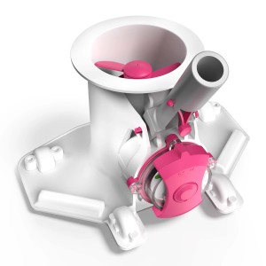 BWT Poolreiniger BC 40, weiß-pink, Akku-Poolsauger für Pools bis 15m³