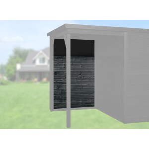 Rückwandpaket 295 cm für WekaLine Designhaus 172 in Anthrazit, Gartenhaus-Zubehör.