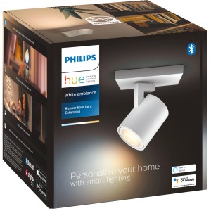 Verpackung des weißen Philips Hue Runner Spot, 1-flammig, White Ambiance, Erweiterung.