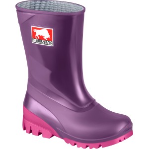 Bullstar Kinder-Gummistiefel Maxi in Fuchsia, Größe 29/30, mit rutschfester Sohle.