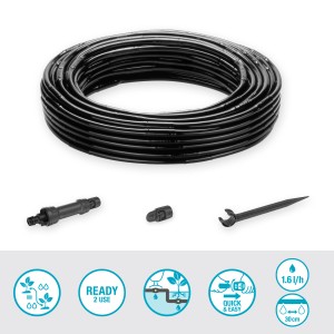 Gardena Micro-Drip-System Tropfbewässerungs-Set für Hecken/Büsche (25 m) mit Zubehör.