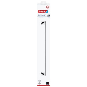 Tesa Elegaant Handtuchstange Chrom, verpackt. Rostfreier Handtuchhalter zur Wandmontage ohne Bohren.