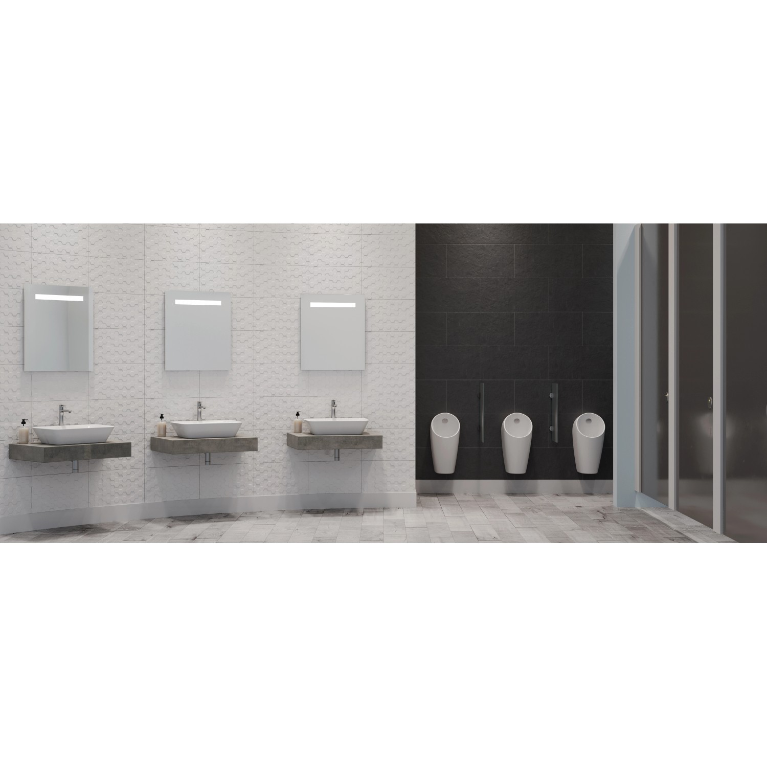 Chromfarbene Ideal Standard Waschtischarmatur mit verlängertem Sockel ohne Ablaufgarnitur.